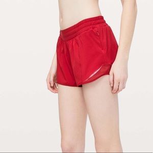 Red Lululemon Hotty Hot Short Long
